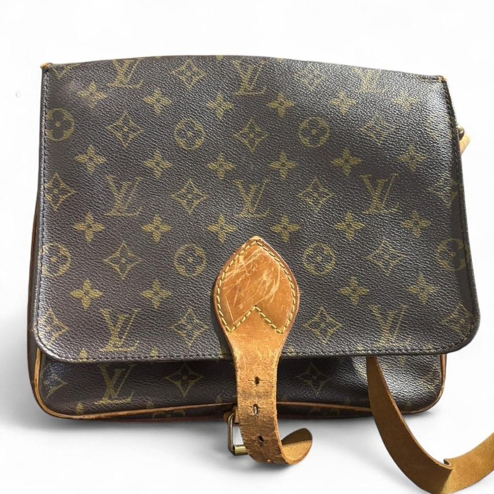 Vintage Louis Vuitton Cartouchière MM Monogram Crossbody Bag‎